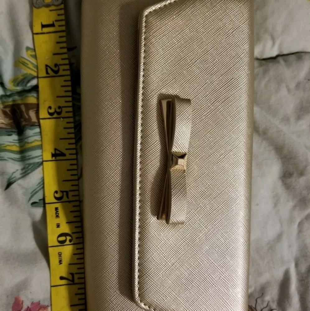Gold Tone Vegan Certified Clutch Wallet Purse